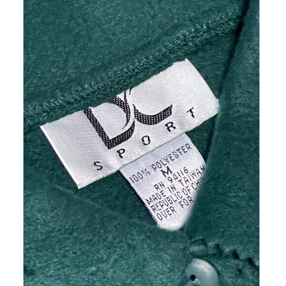 DC Sport Green Long Sleeve Warm Cozy Fleece Button Up Jacket Shacket Medium NEW - Picture 4 of 7